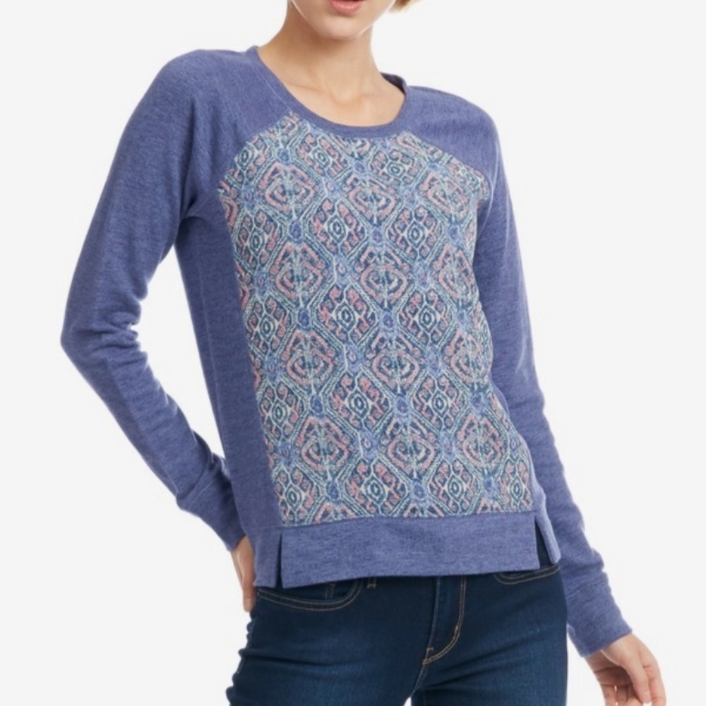 Lucky Brand Ikat Print Pullover, Small